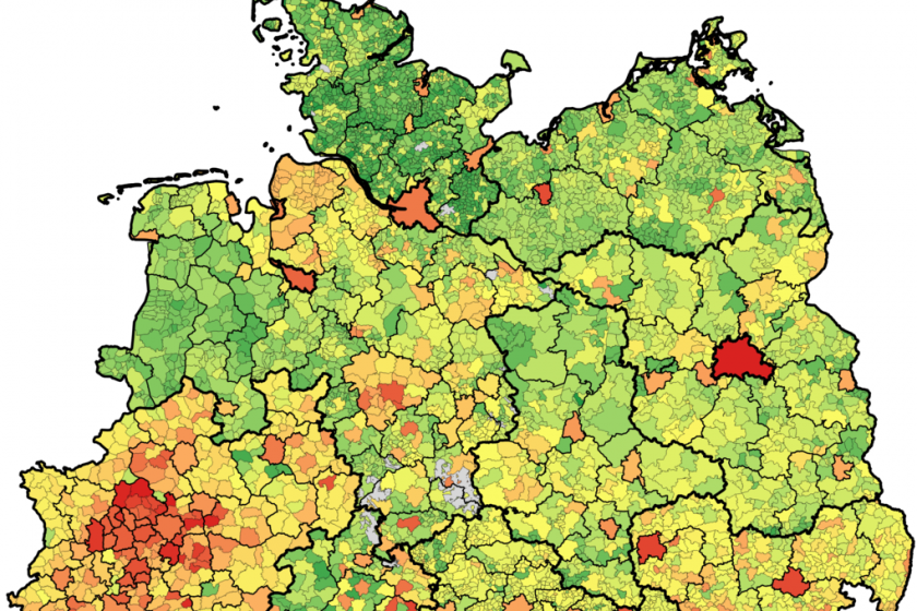 Hebesatz Grundsteuer B, Deutschland 2014