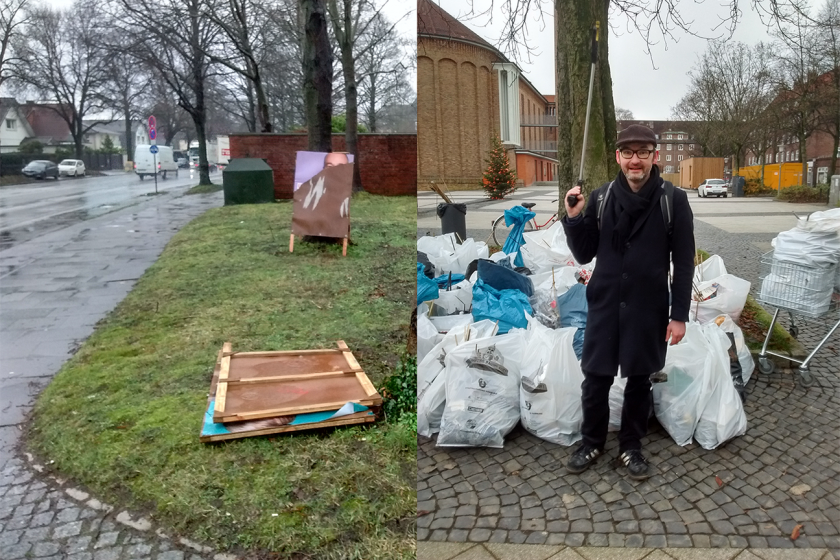Arthur Kaiser räumt Hamburg auf Symbolbild Plakatwahn
